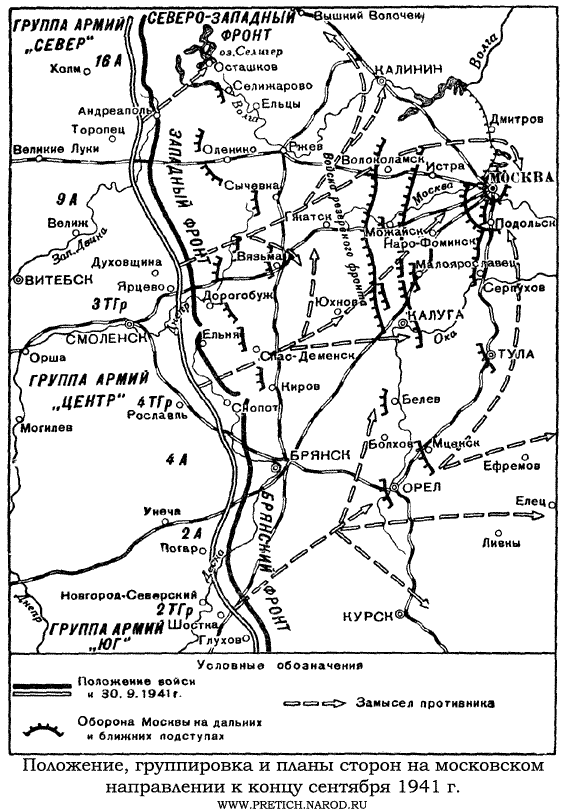 Карта боев за москву 1941 года