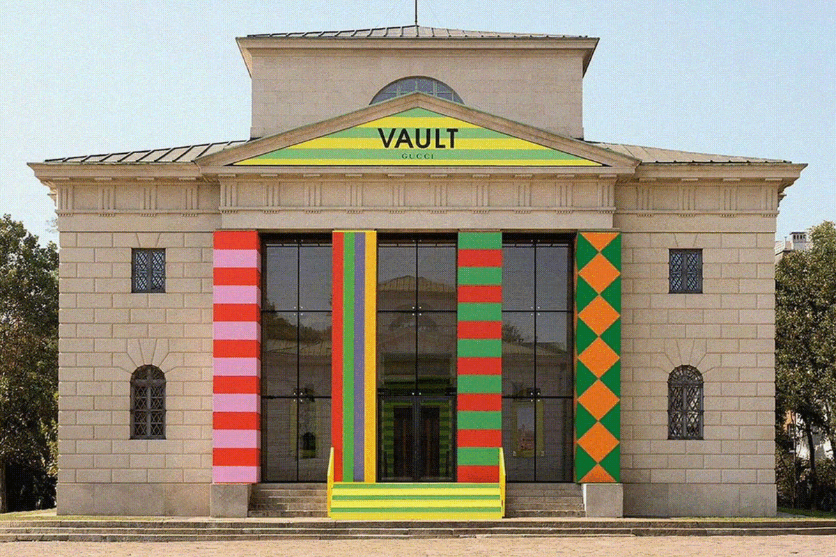 Поп-ап пространство ресейл-проекта Vault от Gucci в Милане, 2021 год