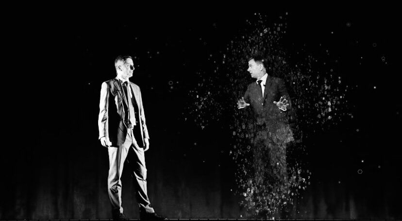 Лазерная голограмма на сцене