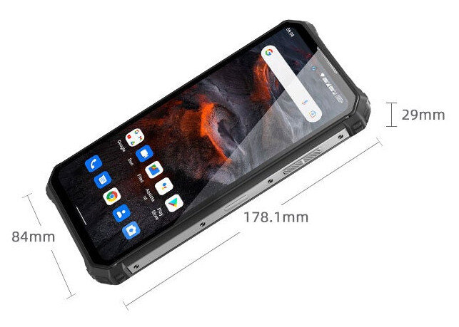 Oukitel WP19 - Размеры. Изображение с официального сайта производителя - https://oukitel.ru/ .