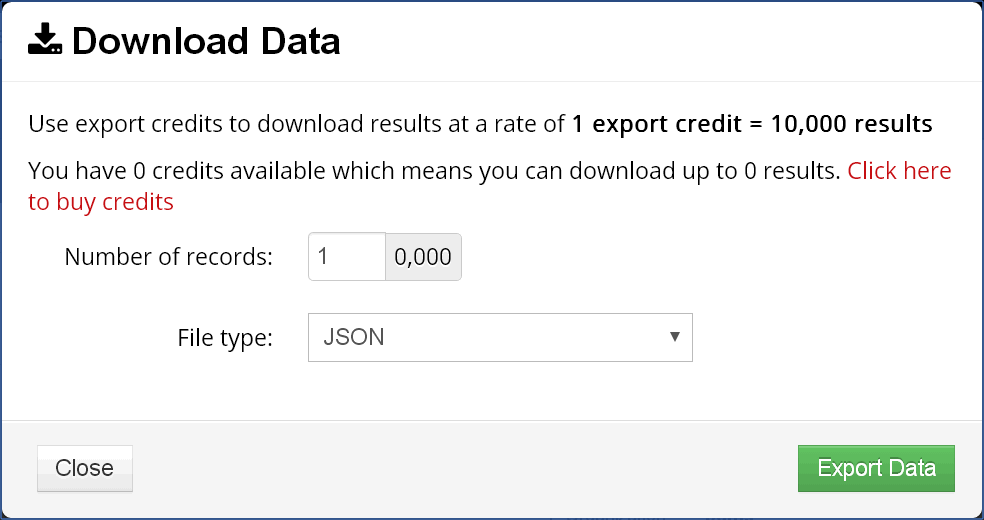 Рисунок 7. Возможность скачивания данных