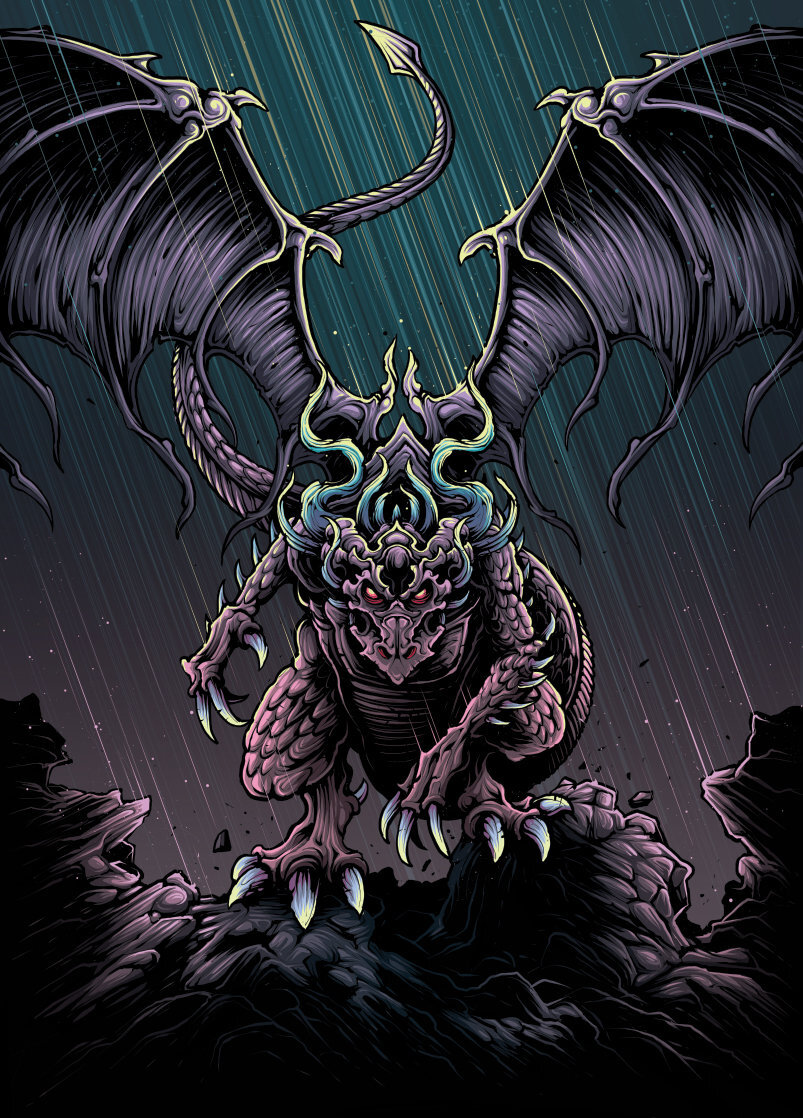 Гебридский черный дракон. https://www.dan-mumford.com