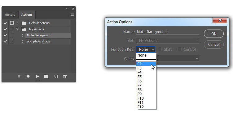 Add shortcut. Записать экшен в фотошопе. Action запись экрана. Как записать Action в Photoshop.