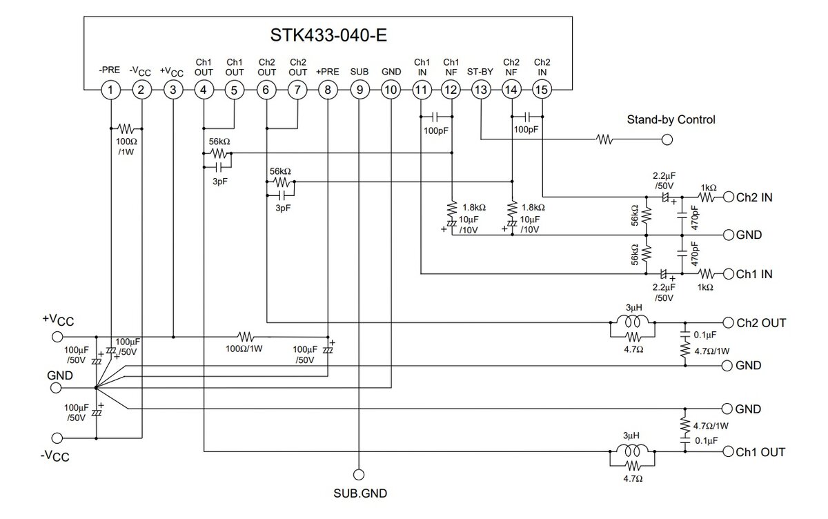 Stk4311 схема включения