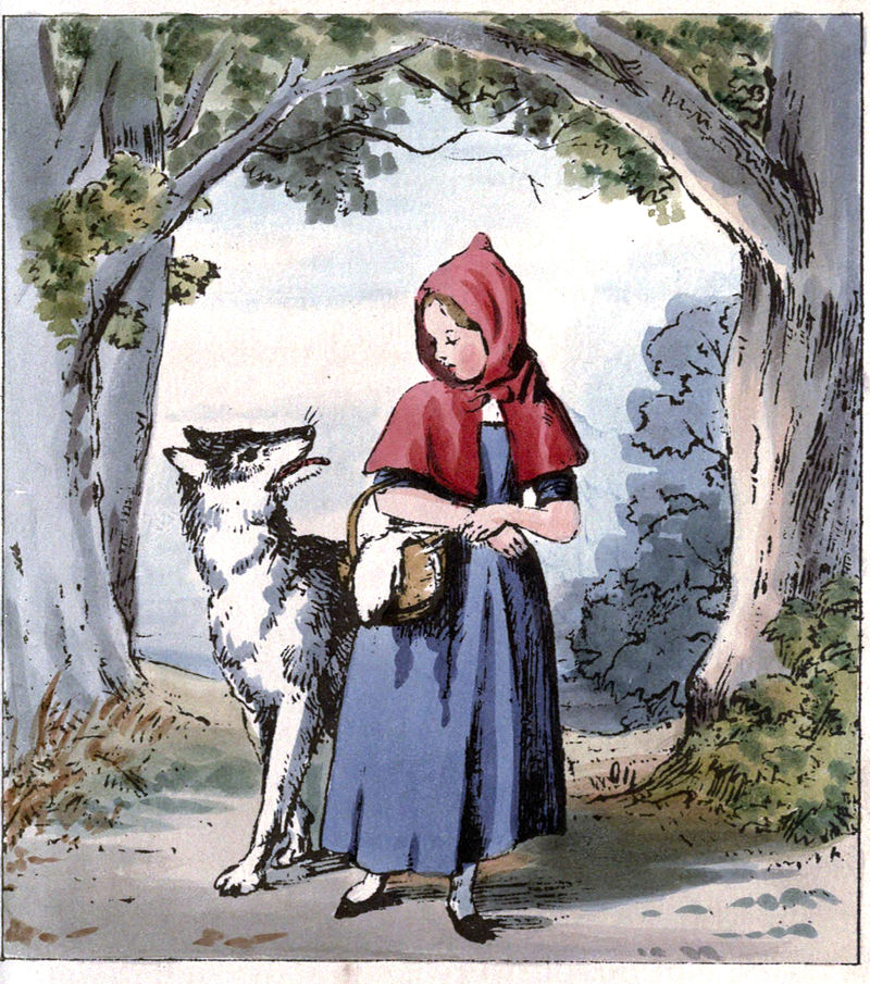By Anonymous illustrator - The Traditional Faëry Tales of Little Red Riding Hood, Beauty and the Beast, & Jack and the Beanstalk, 1845, Public Domain, https://commons.wikimedia.org/w/index.php?curid=41295859