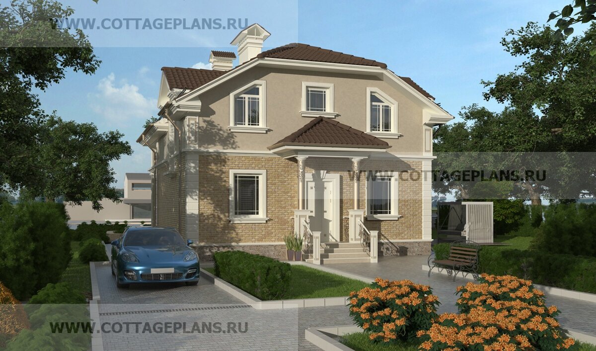Фасады дома. Источник фото: https://www.cottageplans.ru