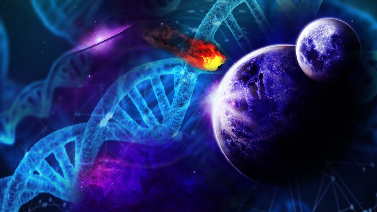 Космически невероятная. Космическая наука. ДНК космос. Вселенная ДНК. ДНК космос арт.