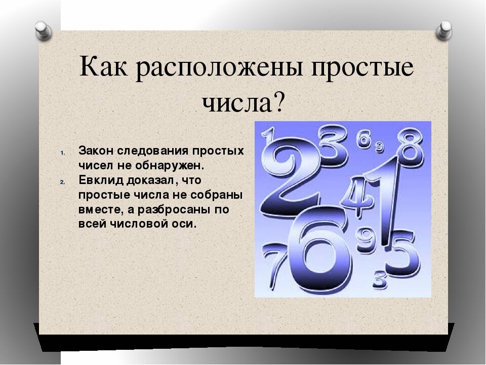 Проект простые числа 6 класс