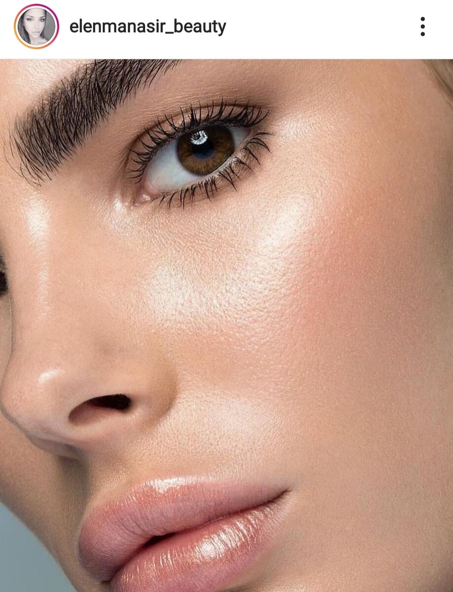 макияж в стиле "EMbeauty", фото взято из блога Элен Манасир @elenmanasir_beauty
