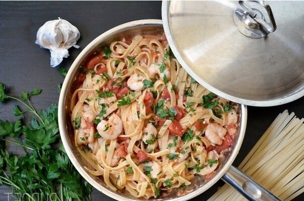 Паста с креветками