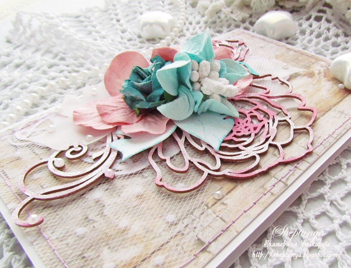 Открытка ручной работы. Детали