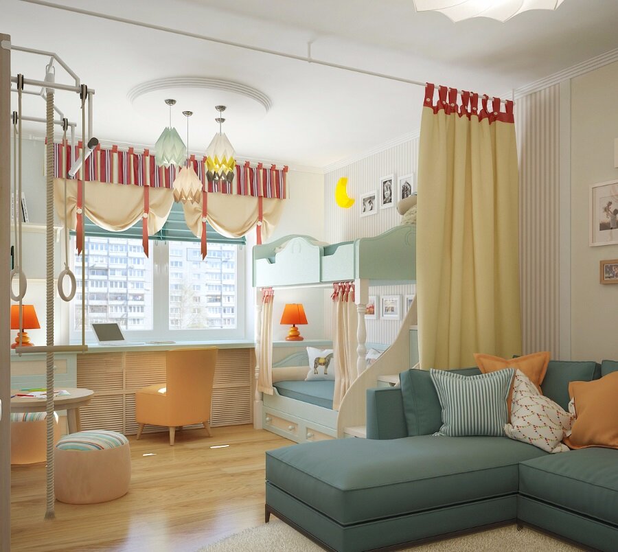 Какой он – интерьер однокомнатной квартиры для семьи с маленьким ребенком?