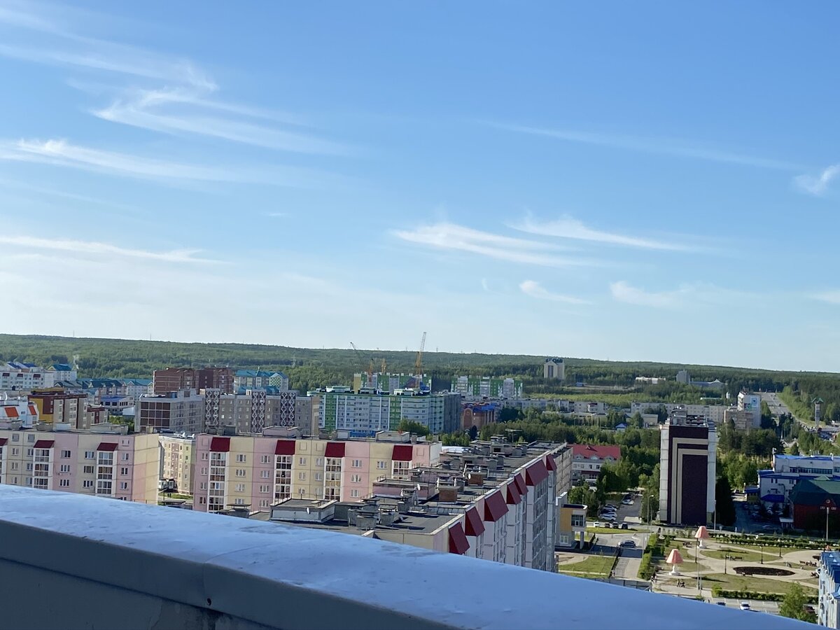 Вид сверху на город