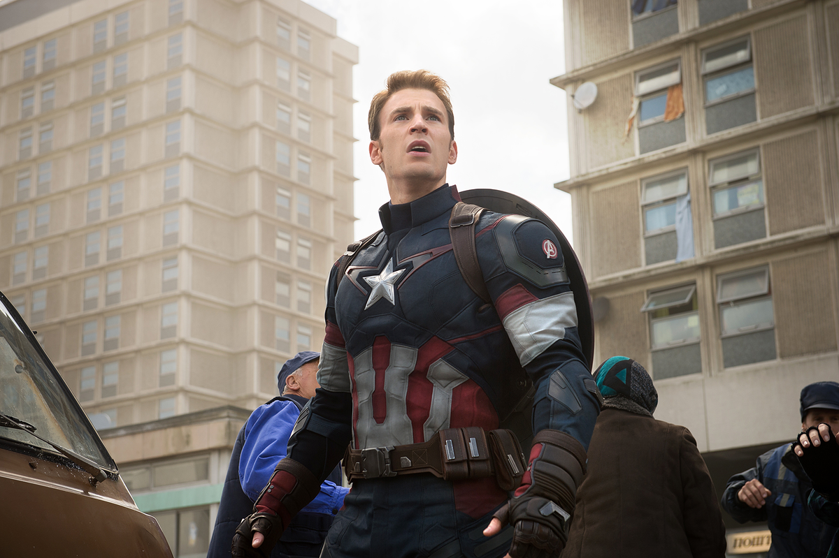 Крис Эванс в фильме "Мстители: Эра Альтрона"