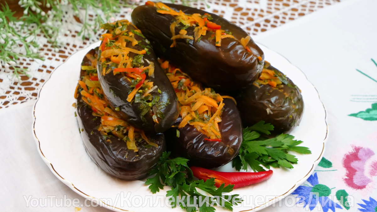 Закуска из баклажанов фаршированные блюда - 6 рецептов - 1000.menu