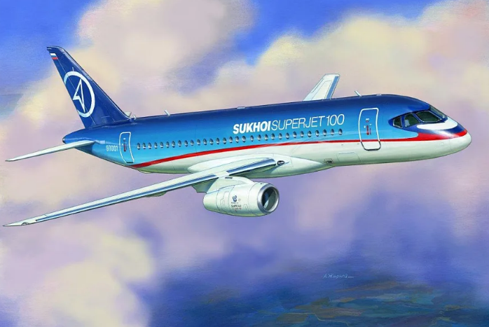 Российский самолет Сухой Суперджет 100 (фото из открытых источников)