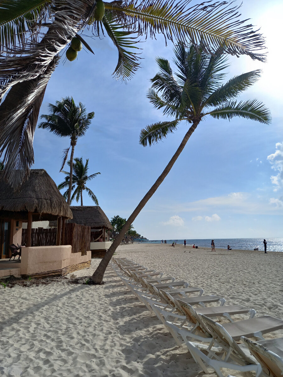 Пляж города Плая-дель-Кармен. Мексика.