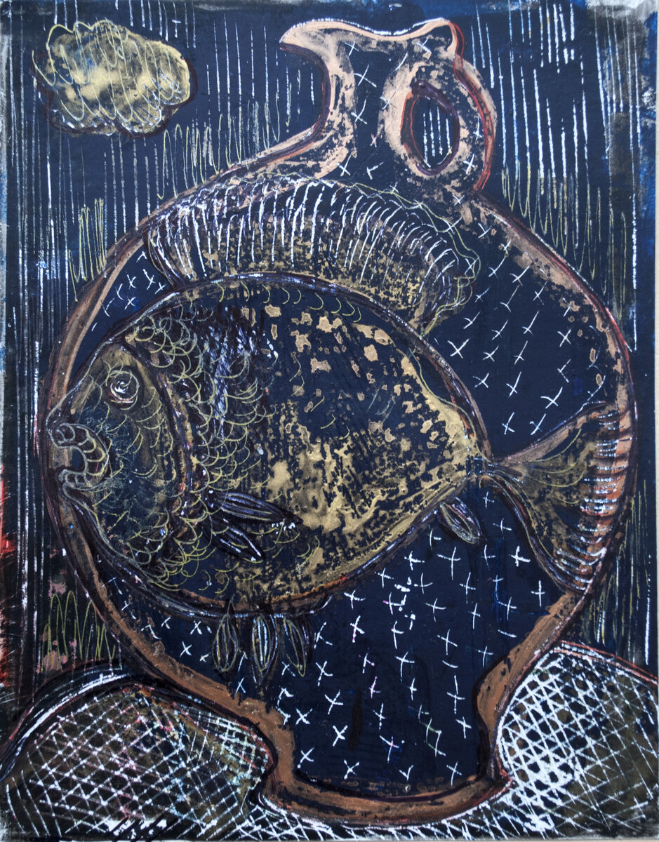 Рыба в кувшине.