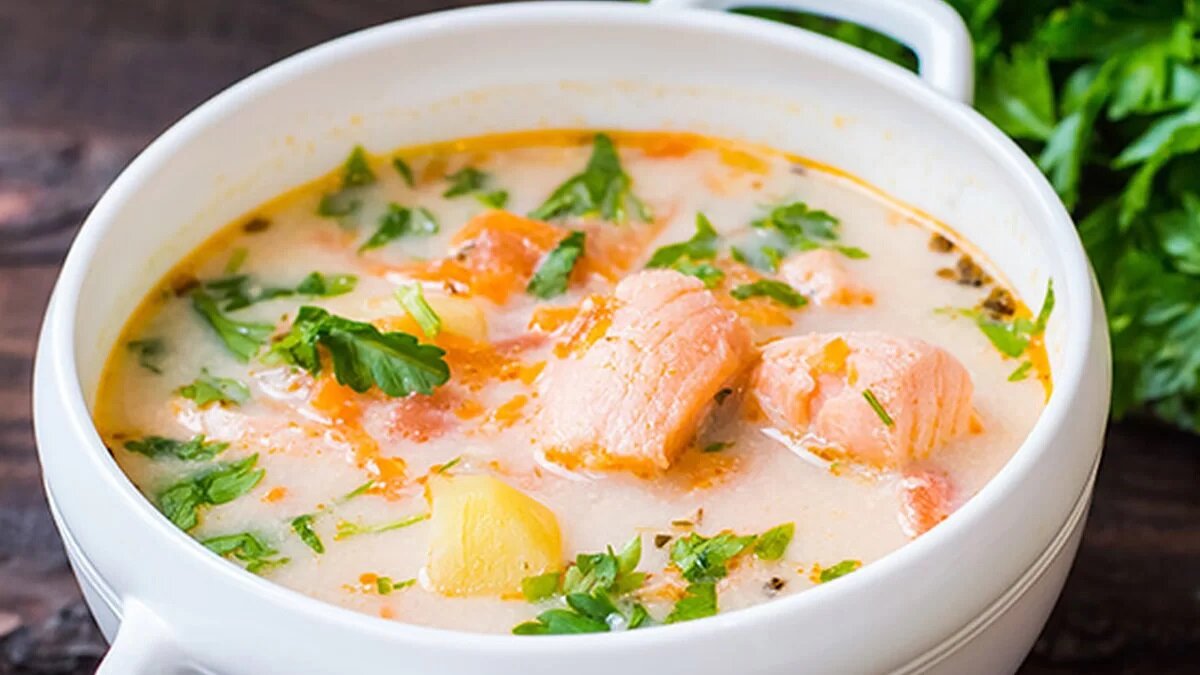 Рыбный суп с сыром. Рецепт