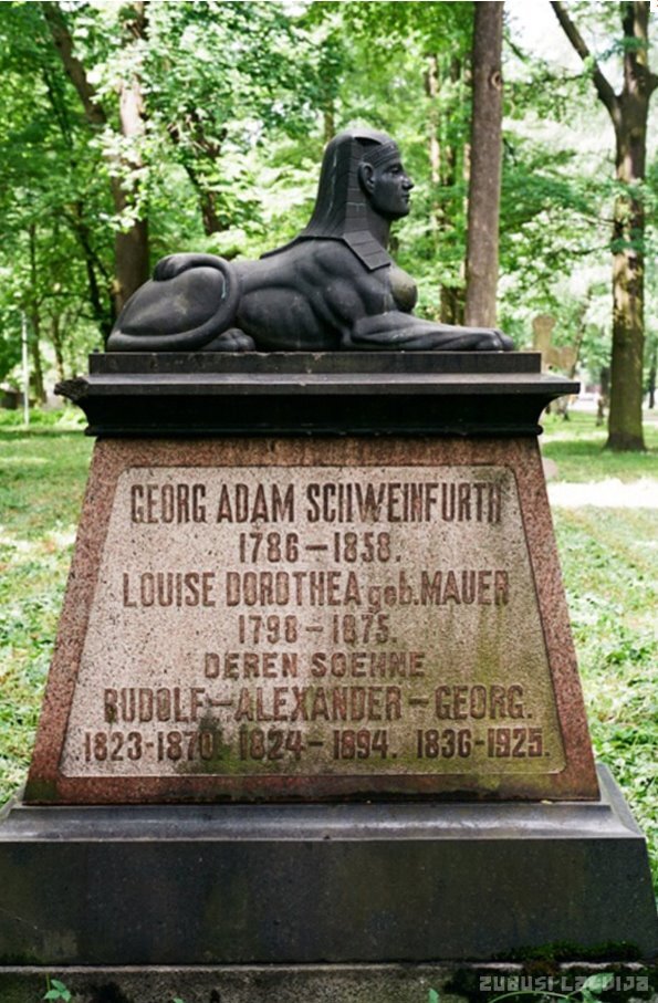 Надгробие семьи Швайнфурт на рижском Большом кладбище в конце XXвека. Zudusilatvija.lv