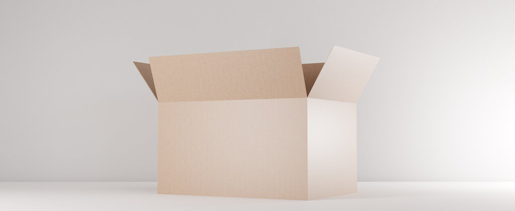 Ящик из гофрокартона с распашной крышкой