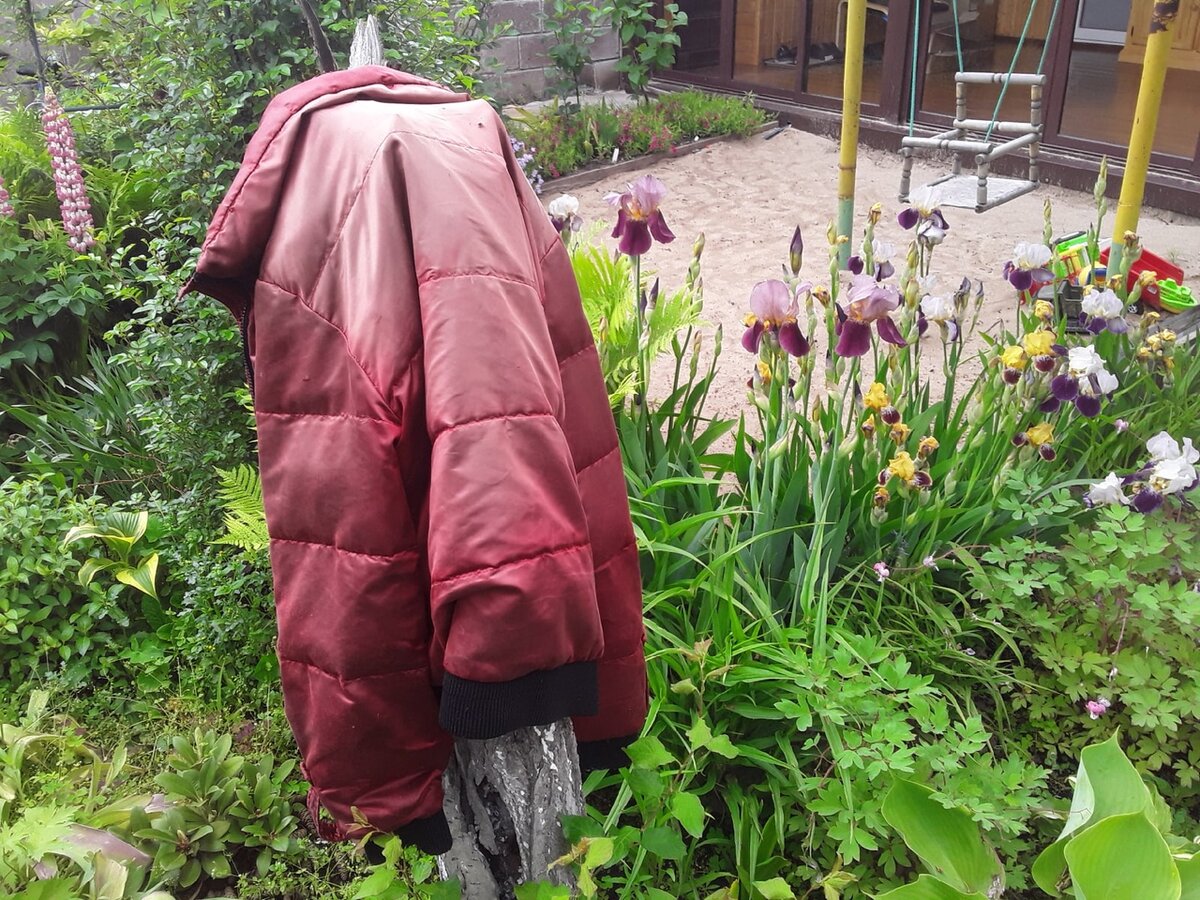 Пуховик сушится