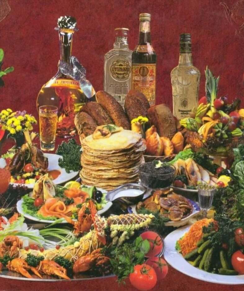 За таким столом и не грех выпить (взято из Яндекс картинки) 