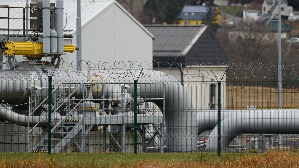    Главный терминал трубопровода Gazela в чешском поселении Брандов рядом с немецкой границей© РИА Новости / Алексей Витвицкий