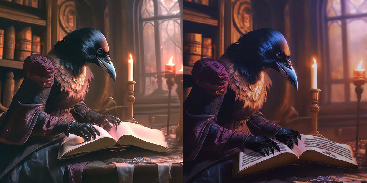 Пусть никто и не увидит, а на страницах книги я «вписала» стихотворение Э. По «Ворон»