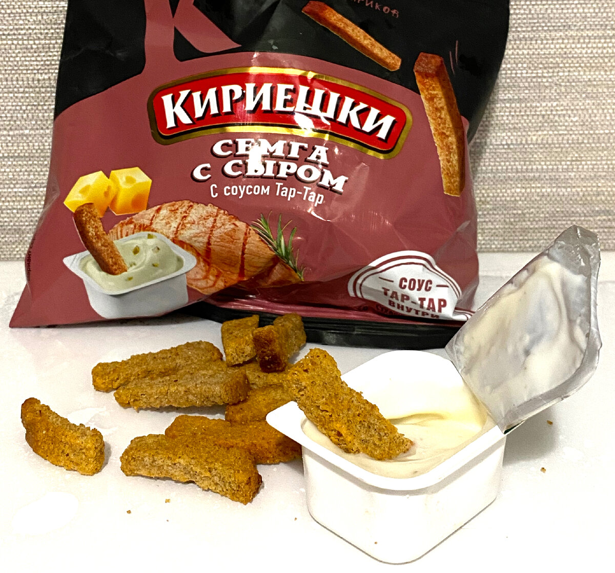 Сухарики Кириешки со вкусом Сёмга с сыром, 20 шт по 33 г - состав и характеристи