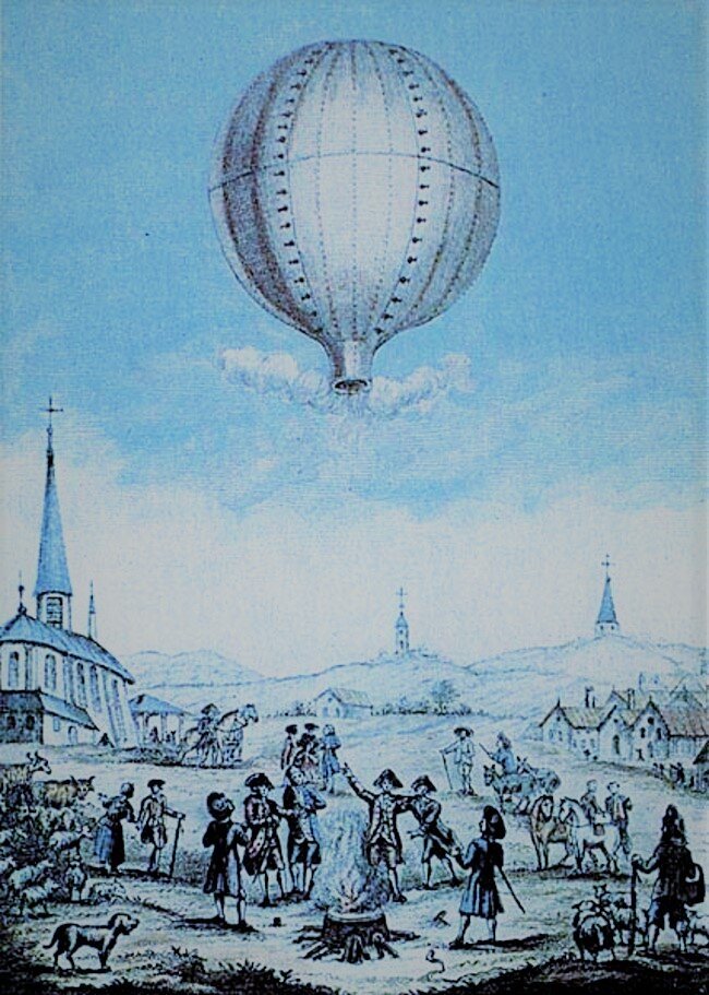 Первый воздушный шарик. Воздушный шар Монгольфье 1783. Первый воздушный шар братьев Монгольфье. Первый полет шара Монгольфье. Полет братьев Монгольфье.