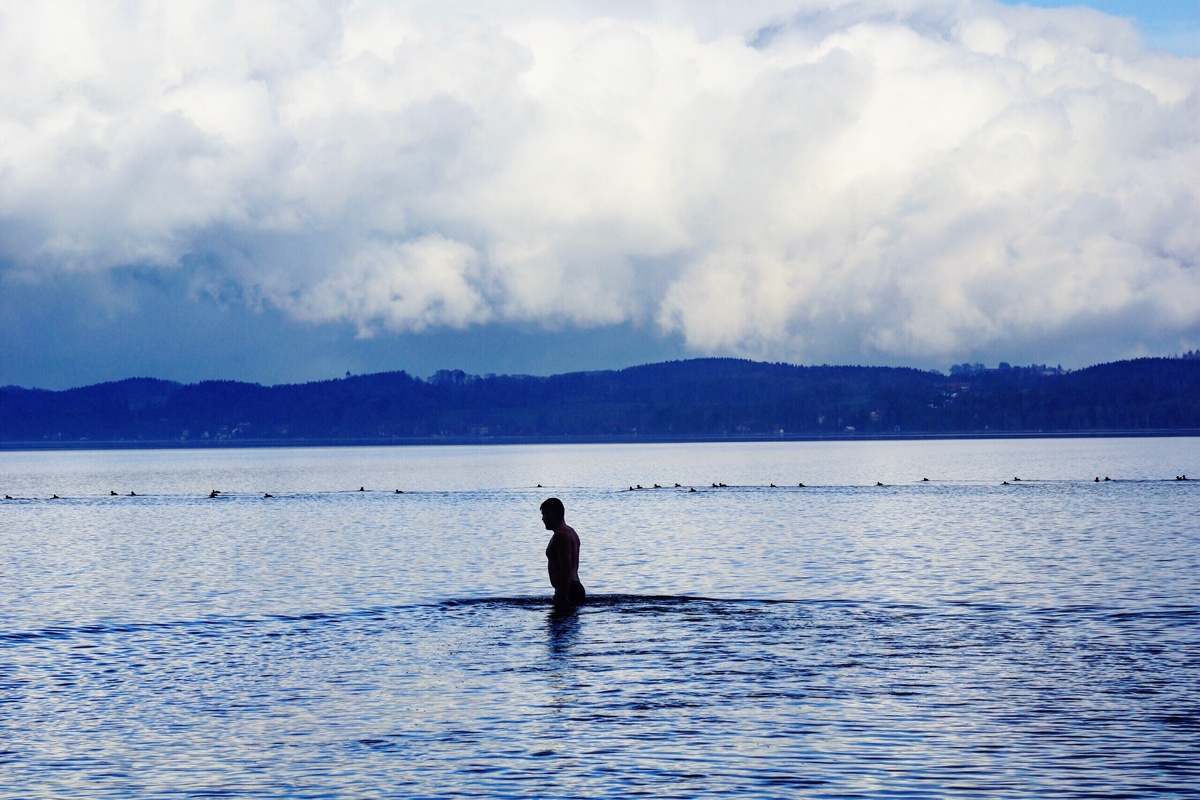 В одном из самых чистых озёр Германии. Бавария.
