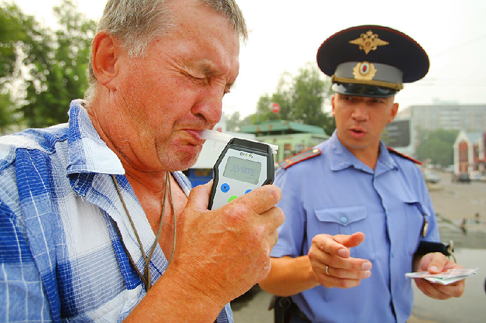 Прохождение освидетельствования на состояние алкогольного опьянения. 