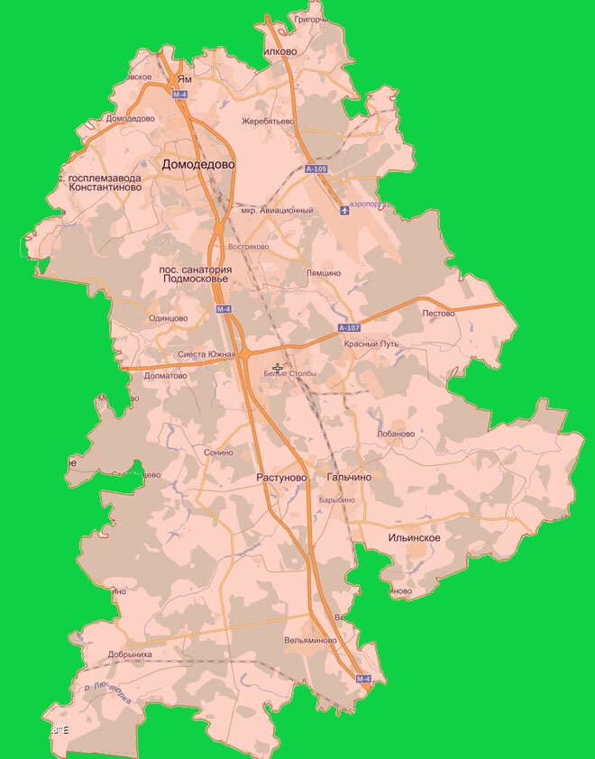 Округ домодедово московской. Район Домодедово на карте Московской области. Карта городского округа Домодедово. Домодедовский городской округ карта. Городской округ Домодедово карта.