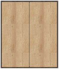 Рис. 2. Шкаф 700х600. Корпус – Дуб Гладстоун табак, фасады –  Дуб Небраска.