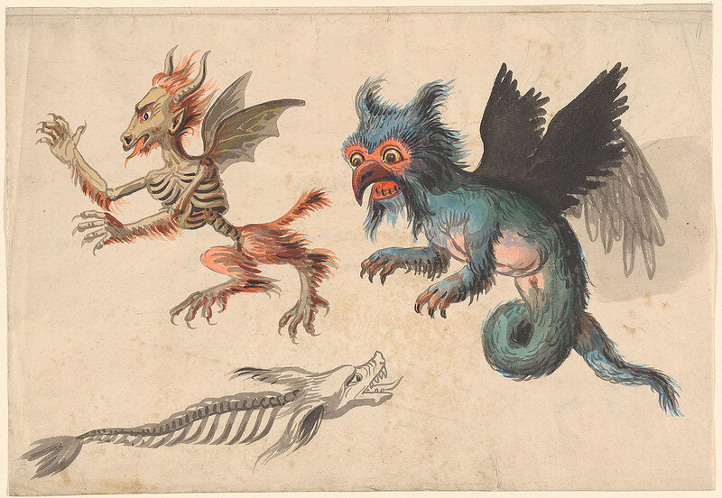 А. А. Роллер. Эскиз "Три летающие фигуры". (1850)