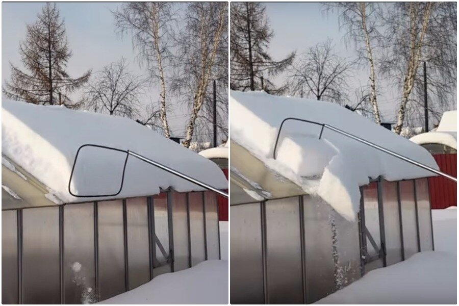 Скребок для уборки снега с крыши 