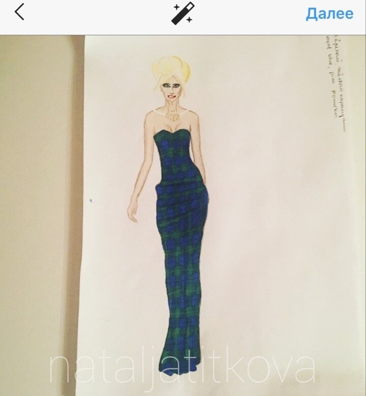 Пошаговый мастер-класс иллюстрации платья.