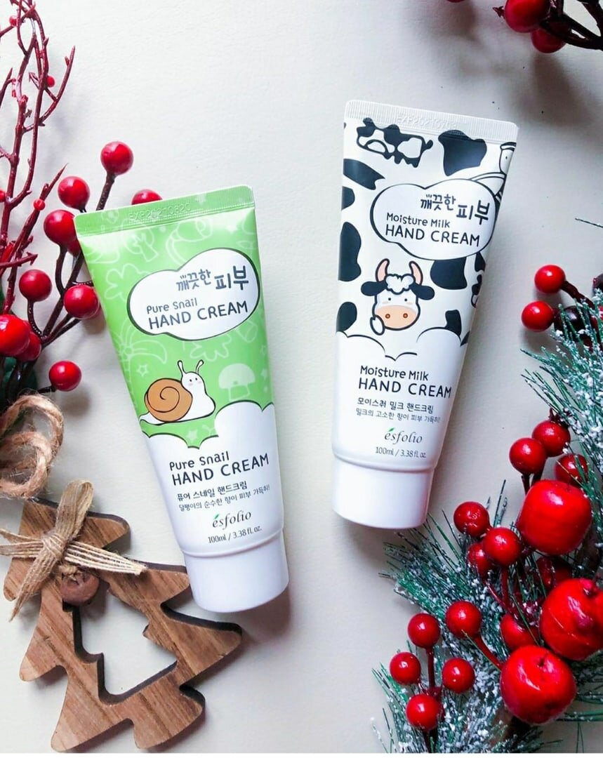 Крем для рук Pure Snail и Moisture Milk от корейского производителя Esfolio.