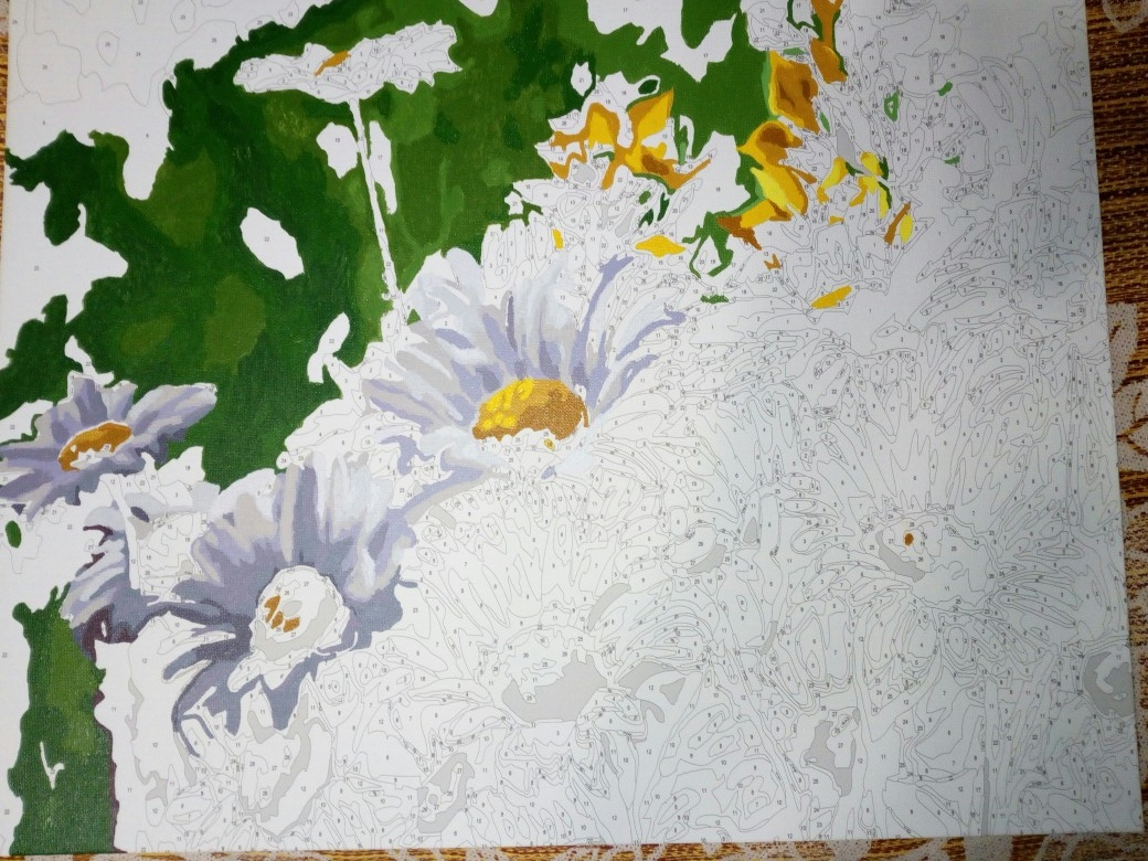 картина в процессе раскраски