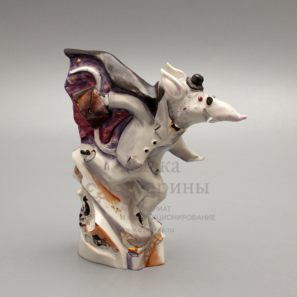 Авторская статуэтка «Крысиный городок», скульптор Патов К. Л., художник Бернацкая М. В., Россия, 2000-е