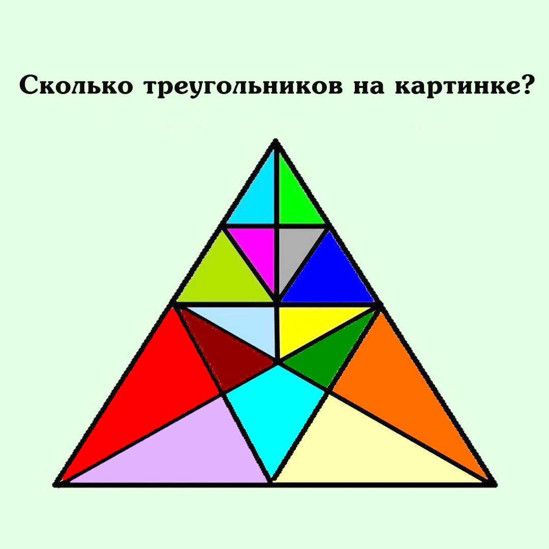 Проверка на внимательность: сколько квадратов и треугольников на картинке? Сосчитайте! - Лайфхакер