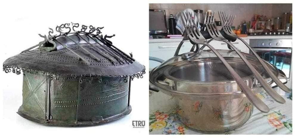 Этрусская погребальная урна в виде дома. Бронза. 800-750 гг. до н.э.