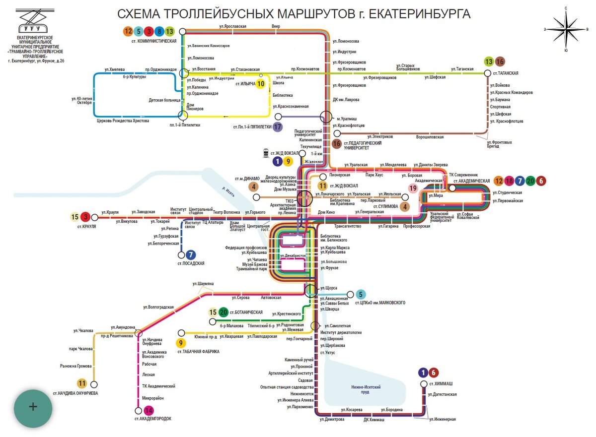 Карта движения троллейбусов ставрополь