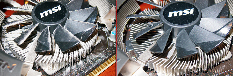 Пыль в системе охлаждения 