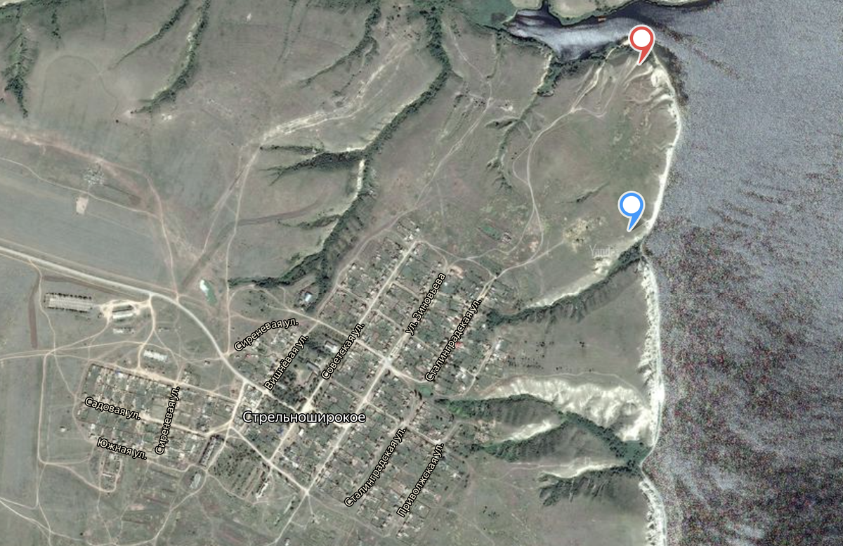 Карта Стрельноширокое