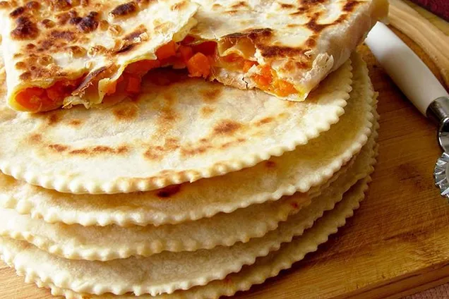 Пресные кутабы с тыквой 