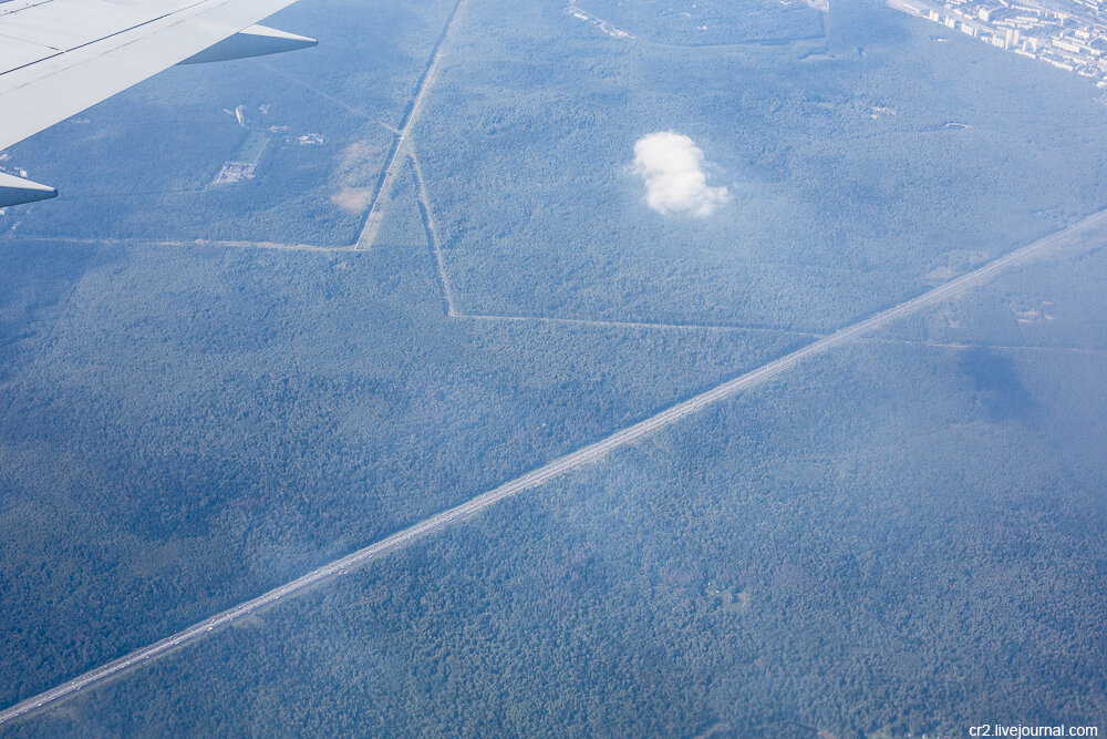 Москва с самолёта. Фото автора статьи  