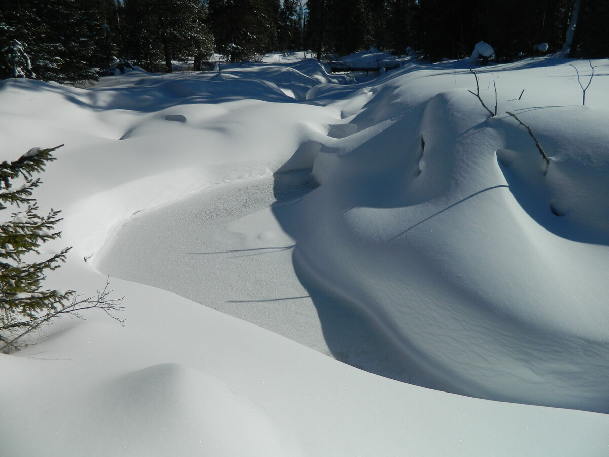 Река Сулём под снегом