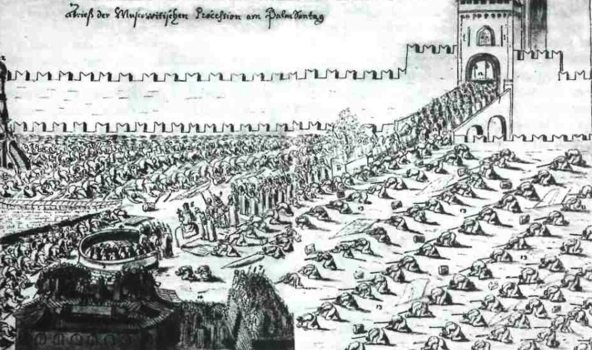 А. Меерберг. Шествие на осляти на Красной площади